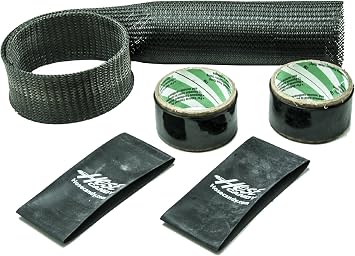 Hose Candy 309050005 Black Carbon Fiber Upper Radiator Hose Skin Kit with Black Heat Shrink