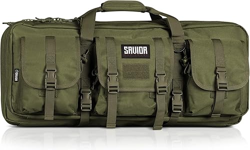 Miniatura 5 de Savior Equipment - Estuche americano clásico de armas de fuego para rifle de doble barril corto - apto para ametralladoras de calibre corto,
