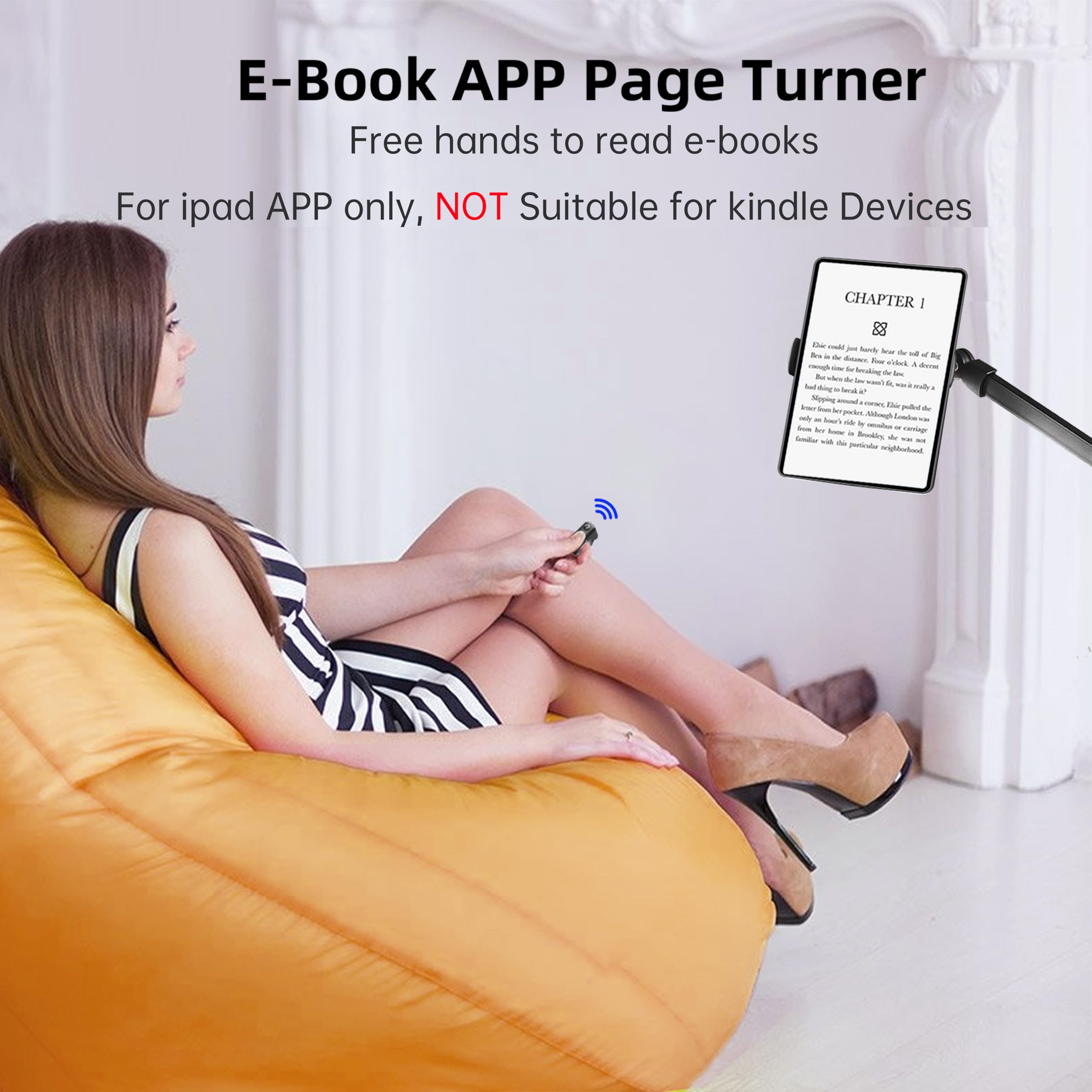 TikTok Scroll-Ring-Fernbedienung, Kindle App Page Turner (nicht für Kindle-Gerät), Telefon-Fernbedienung, Bluetooth-Controller für Kamera-Fernbedienung, Fingerfernbedienungsring für iPhone, iPad, iOS,