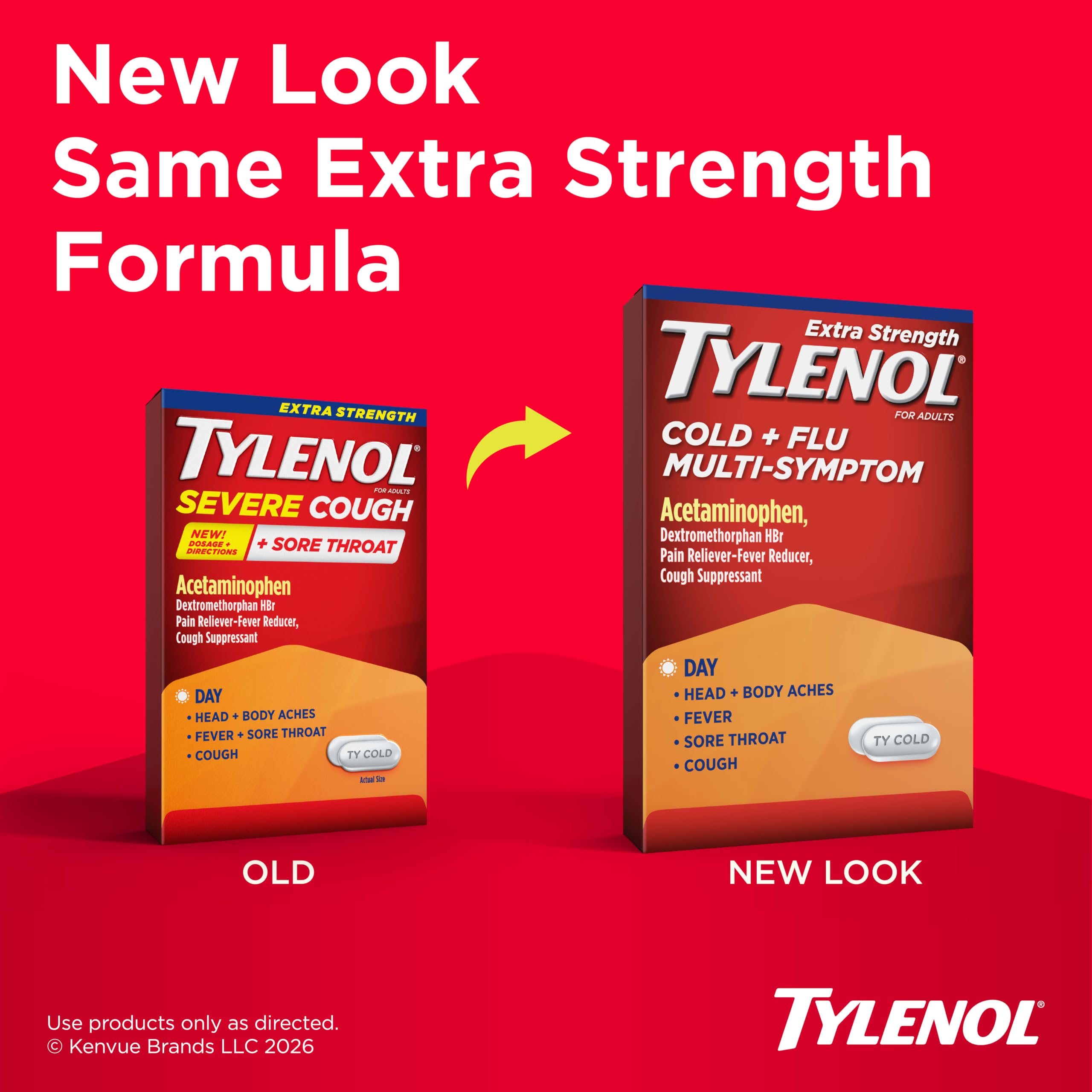 Tylenol Extra Strength Cold + Flu Multi-Symptom Relief Caplets, 24 ct — Amazon image 4
