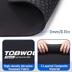 TOBWOLF Ellipse Tapis d'entraînement pour jambes pour femmes, Mat d'exercice non-dérapant pour les elliptiques sous bureau, appliquer sur pied & Exerceur de pédales pour les aînés, stabilité accrue