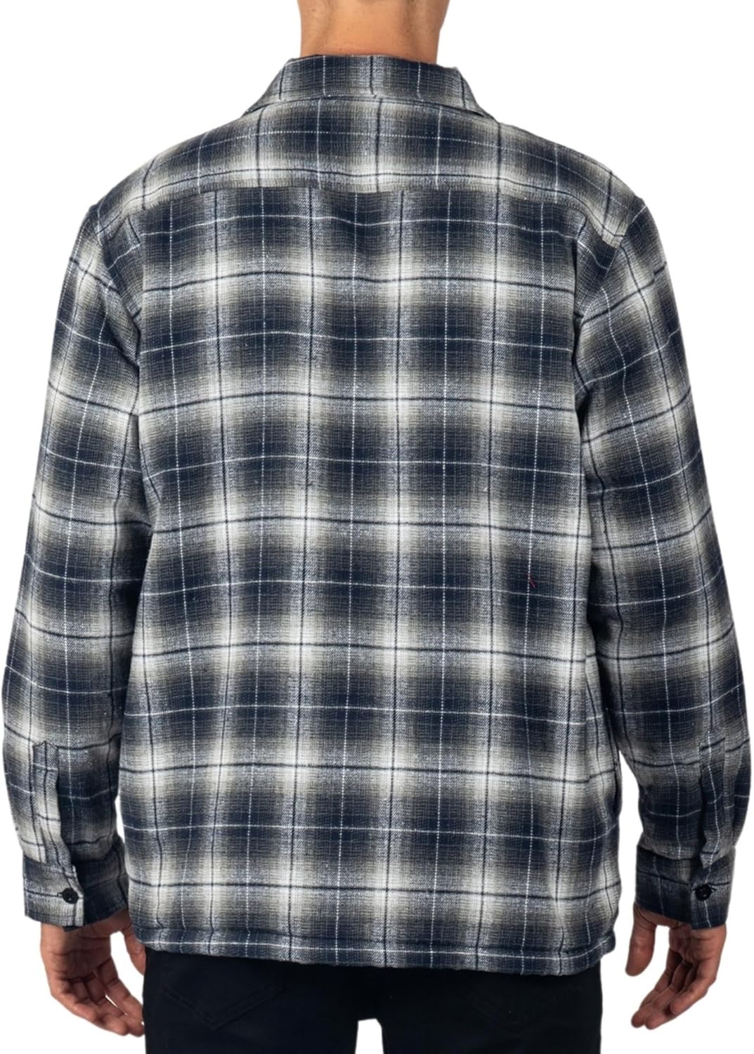 Alpine Swiss Mens Felix Fleece Lined Flannel Jacket Heavyweight Yet Soft Zip-Up Plaid Shirt Shacket Warm Winter Outerwear