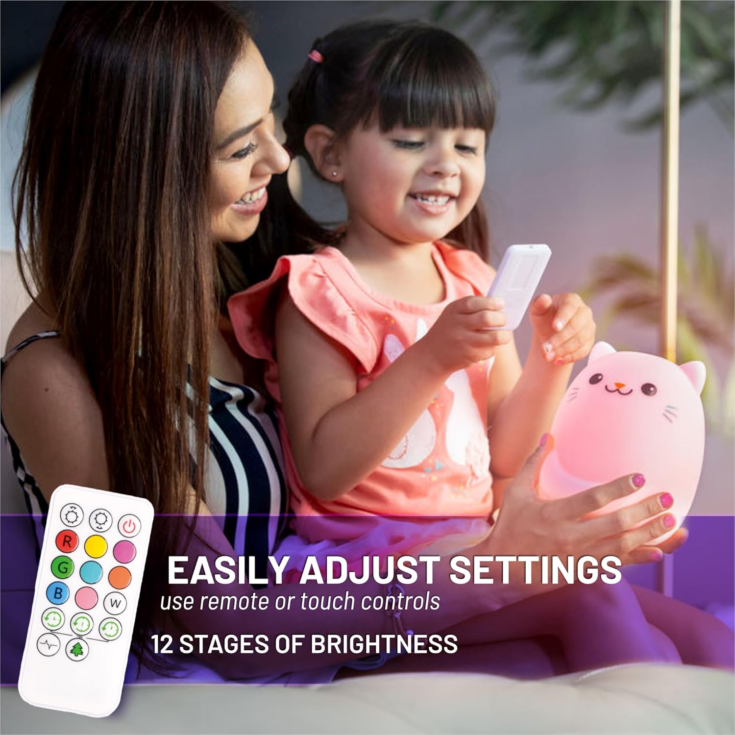 Adorable Cat-Shaped Silicone Nursery Night Light