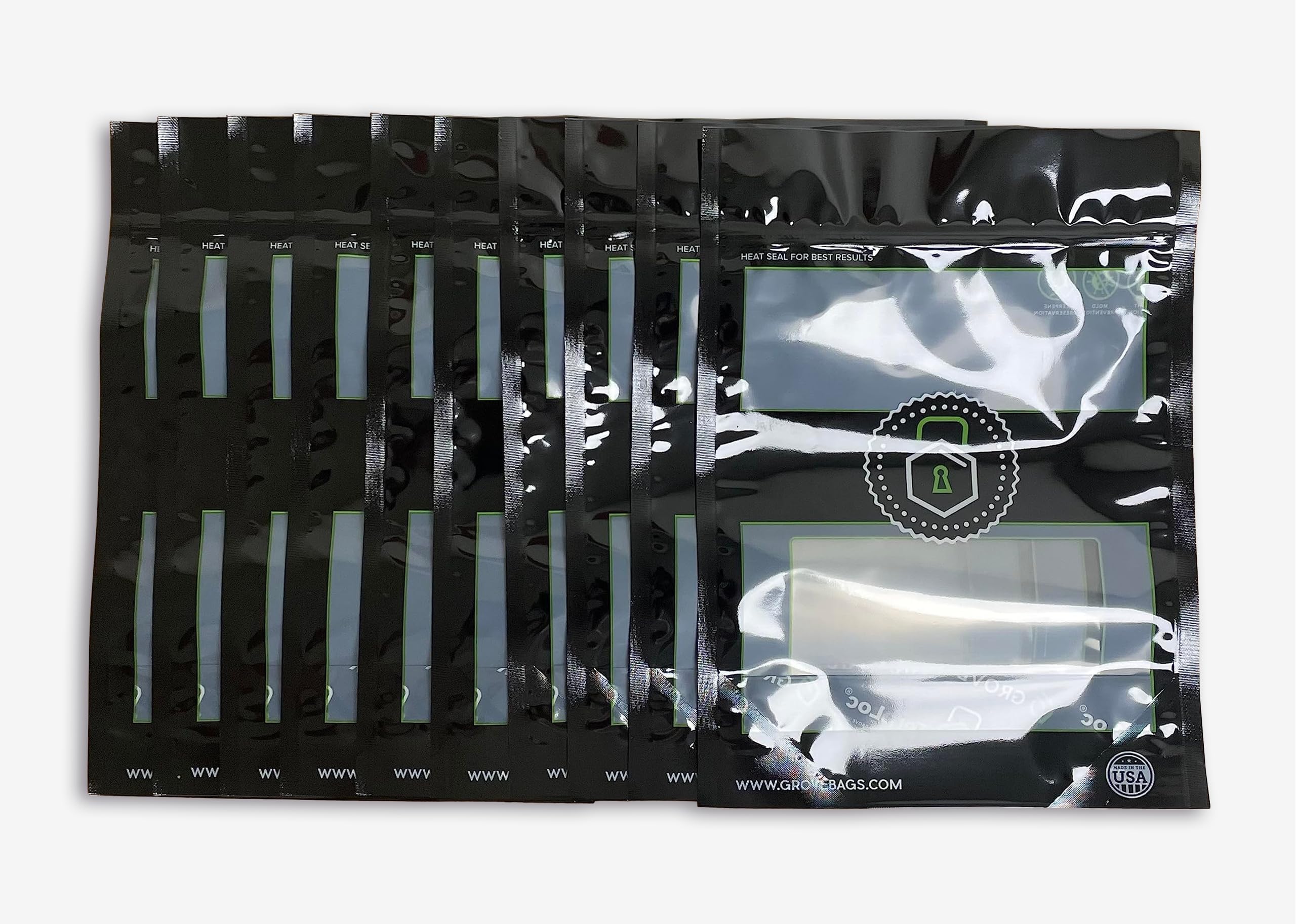 公式グローブバッグ 1/4ポンド 10個パック - 1/4ポンドのTerplocポーチ10個。