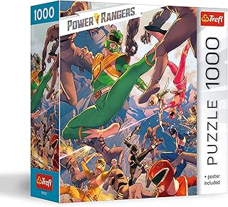 Power Rangers - in The Heat of Battle 1000 Piece Jigsaw Puzzle 27"x19" Print, DIY Puzzle, Creative Fun, Classic Jigsaw for Adults and Children from 14 Years Old