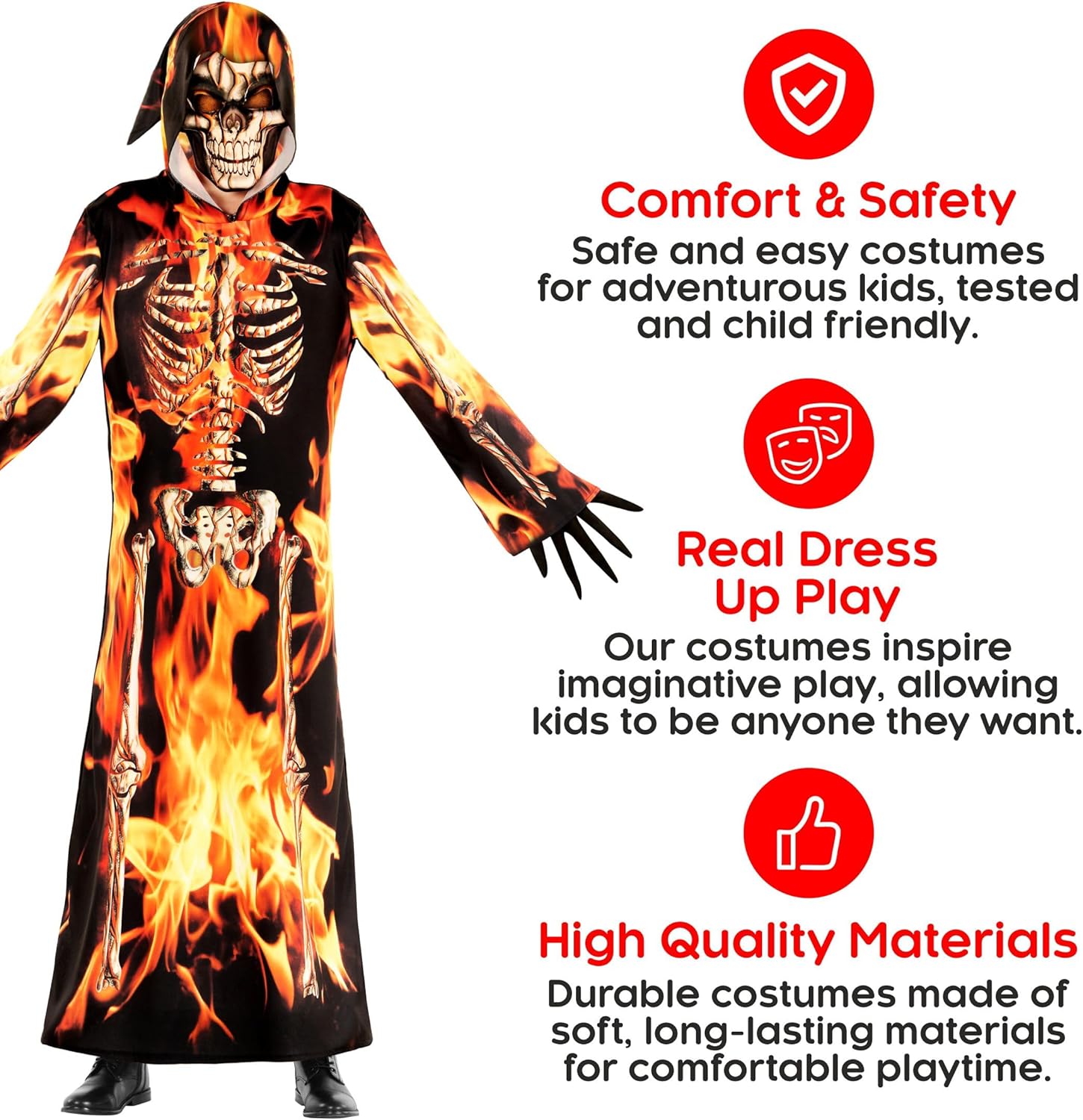 Morph Grim Reaper Costume Kids, Kids Grim Reaper Costume, Scary Halloween Costumes, Halloween Costumes For Boys - Image 4