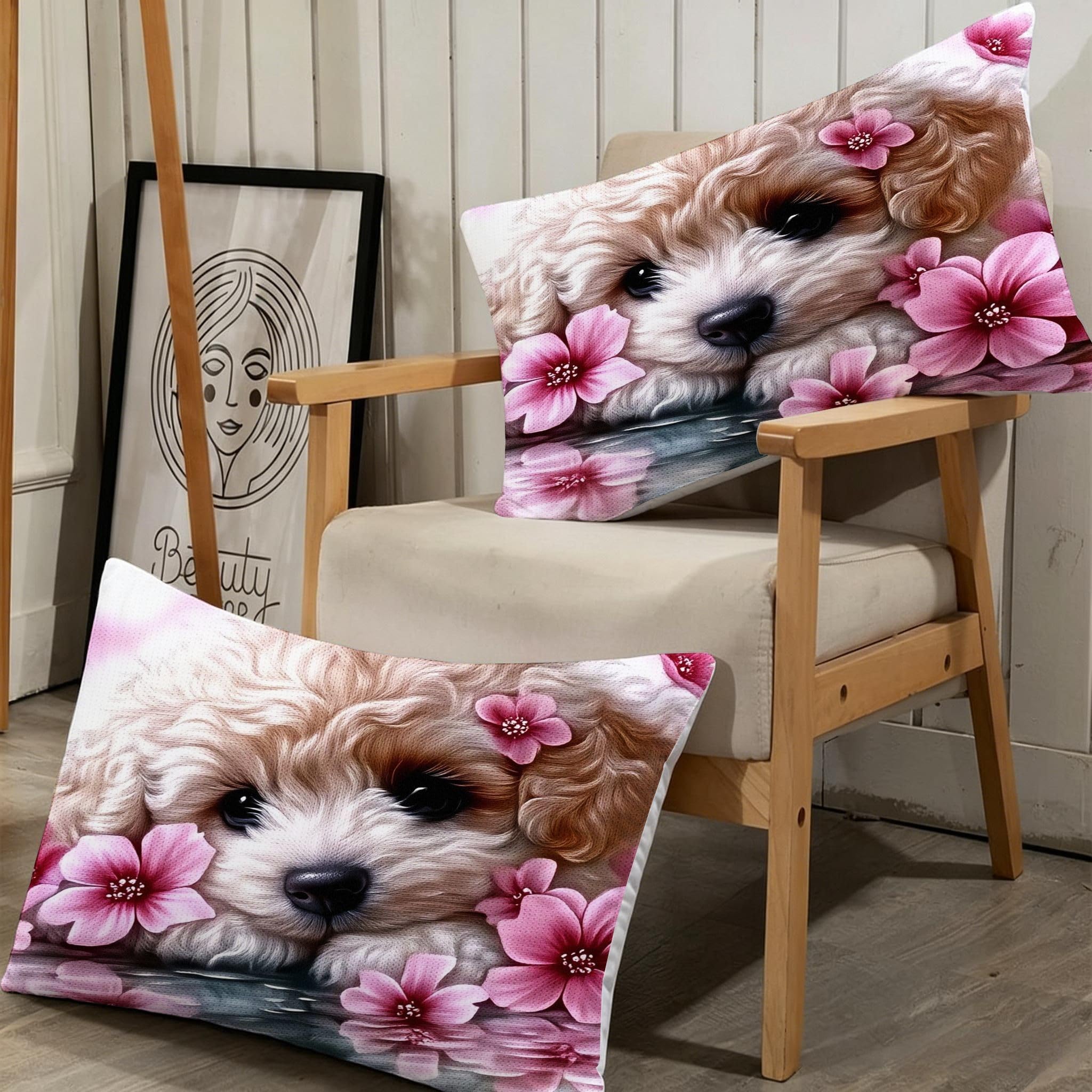 Copripiumino Matrimoniale Cane Bianco 260x240, ZW132 | Traspiranti Durevoli Microfibra, per Tutta la Famiglia, Matrimoniale, per Tutte le Stagioni, con 2 Federe 50x80 cm