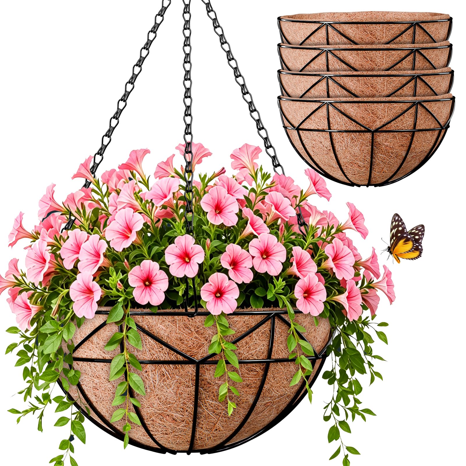 Halatool 4 Pack 14 Inch Hanging Baskets