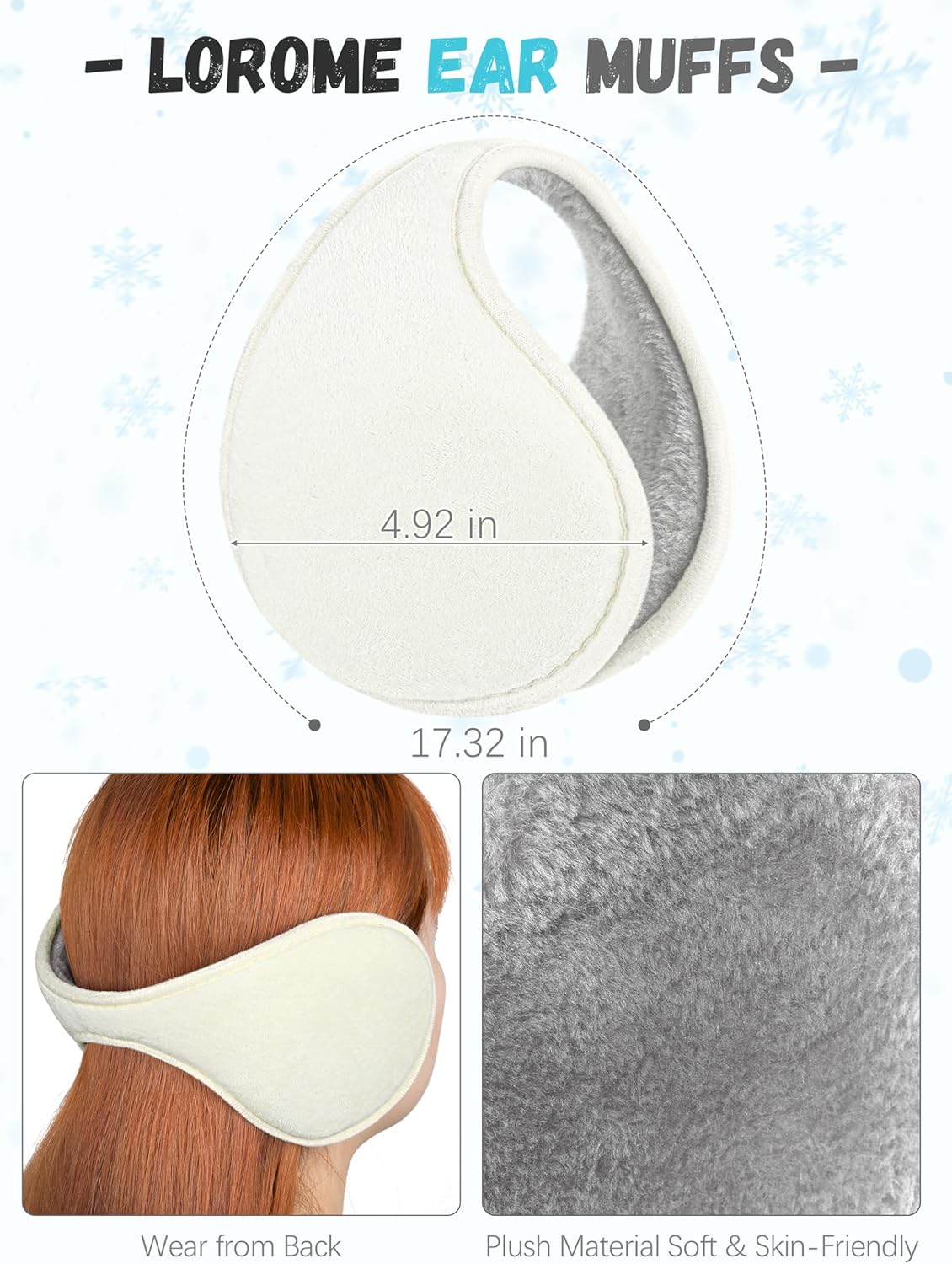 Winter Hat Scarf Gloves and Ear Warmer, Warm Knit Beanie Hat Touch Screen Gloves Set Winter Gifts Neck Scarves for Women thumbnail