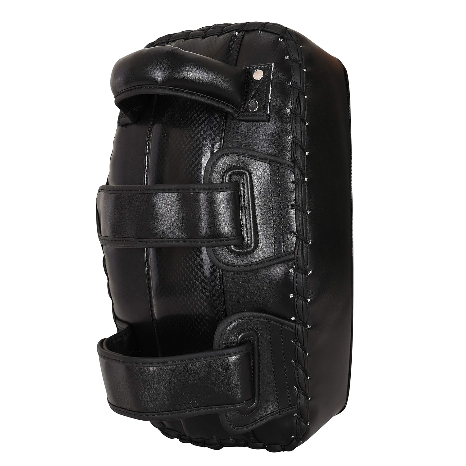 Knockout Fight Gear Curved Muay Thai Kickboxing Pads for Training Kicking Strike Shield MMA knee & Elbow Target (Pair of two) (Black)