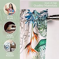 Vista 3 de Maison d' Hermine Juego de cortinas de cocina para ventanas, juego de cortinas de cocina 100% algodón, cenefas para el hogar [2 niveles