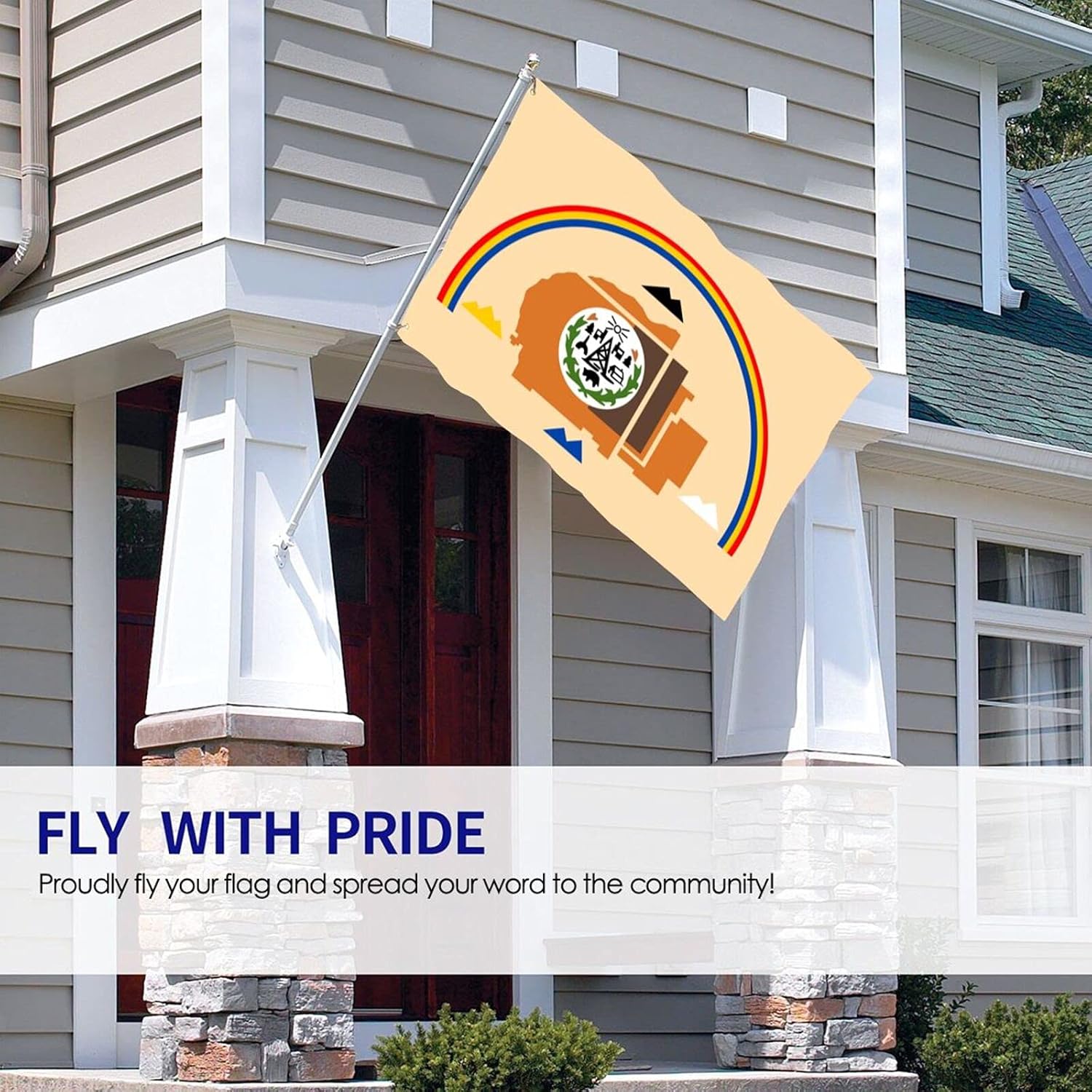 Flag Of Navajo Nation Flag 4x6 Feet. Durable Easy To Disassemble Bright Colors Not Easy To Fade Adding A Stylish Atmosphere To The Home Outdoor
