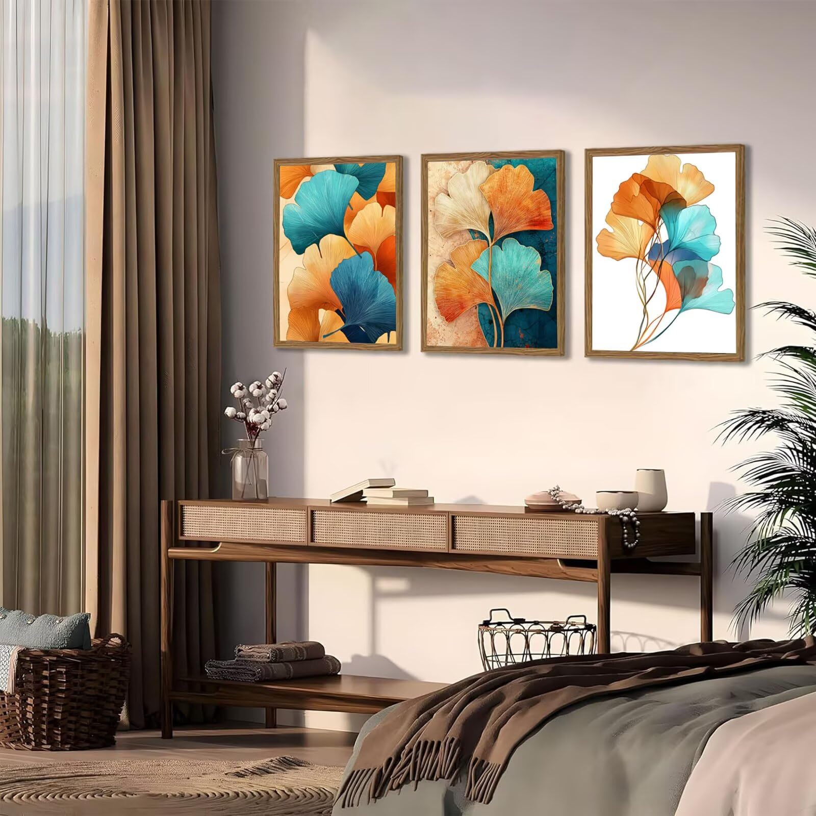 Generico Cnyaunfi 3 Pezzi Pianta Pittura Diamante Fai-Da-Te, 5D Verde Diamond Painting Kit Completo per Hobby Creativi Adulti, Per La Decorazione Della Parete Di Casa 70x90cm YF-3524