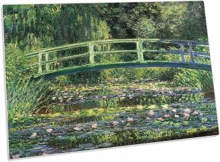 3dRose - Water Lilies and Japanese Bridge by Claude Monet 1899 - Desk Pad Place Mat - (dpd-126630-1)
