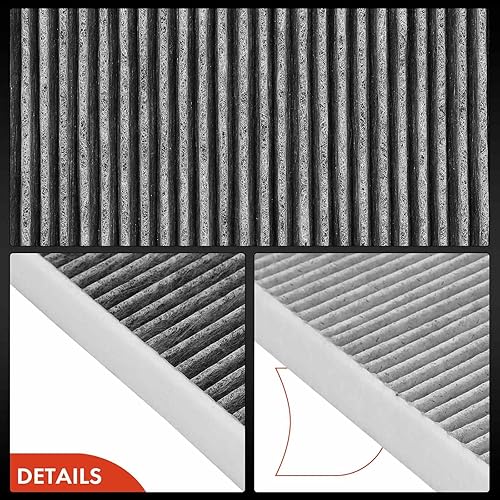 Miniatura 8 de A-Premium Filtro de aire de cabina de 2 piezas con carbón activado, compatible con modelos Audi y Volkswagen - A3, A3 Quattro, Q3, S3, TT Quattro,