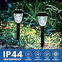 Vista 5 de GIGALUMI 8 Pack Solar Lights Outdoor, Solar Pathway Lights with Great Pattern, Waterproof Auto On/Off Solar Powered Light for Outside Yard Garden