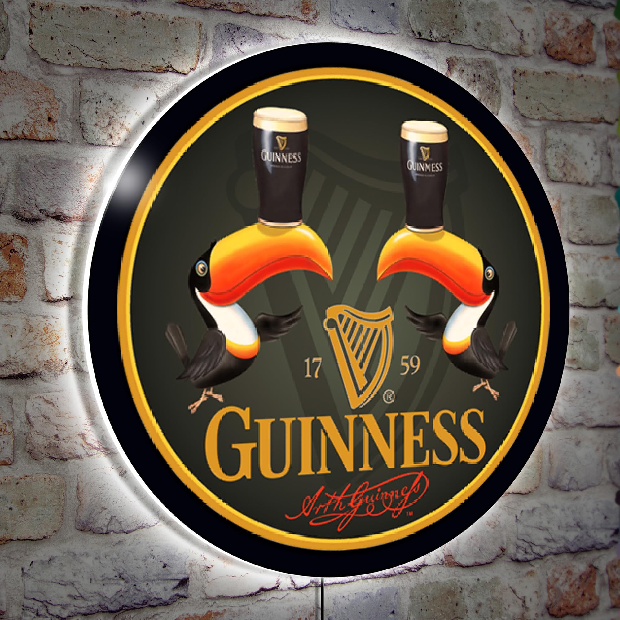 Amazon.com: Guinness Beer Toucans, Light Up Décor, Ultra-Thin LED
