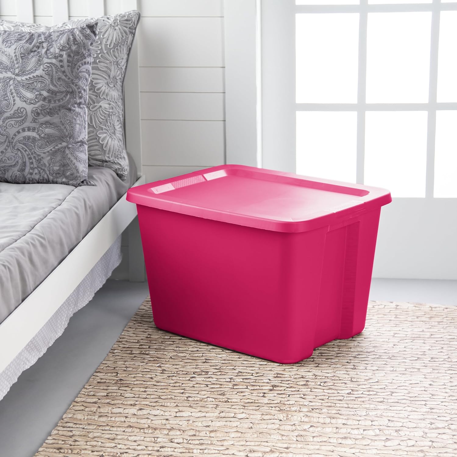 18-Gallon Plastic Storage Bins with Snap-on Lids – 8-Pack, Home Organization Essential