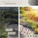tectake® Bistro Set with 1 Garden Table & 2 Chairs, Foldable Design with Stylish Slats, Steel Frame, Floor-Protective & Non-Slip Feet, No Assembly - Garden Furniture for Patio & Balcony - Black - 7