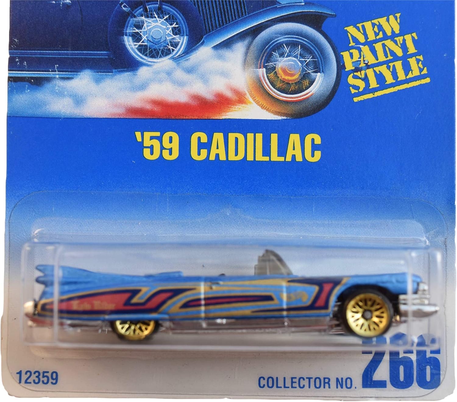 Hot Wheels '59 Cadillac #266 [Gold Wire Wheels], Blue