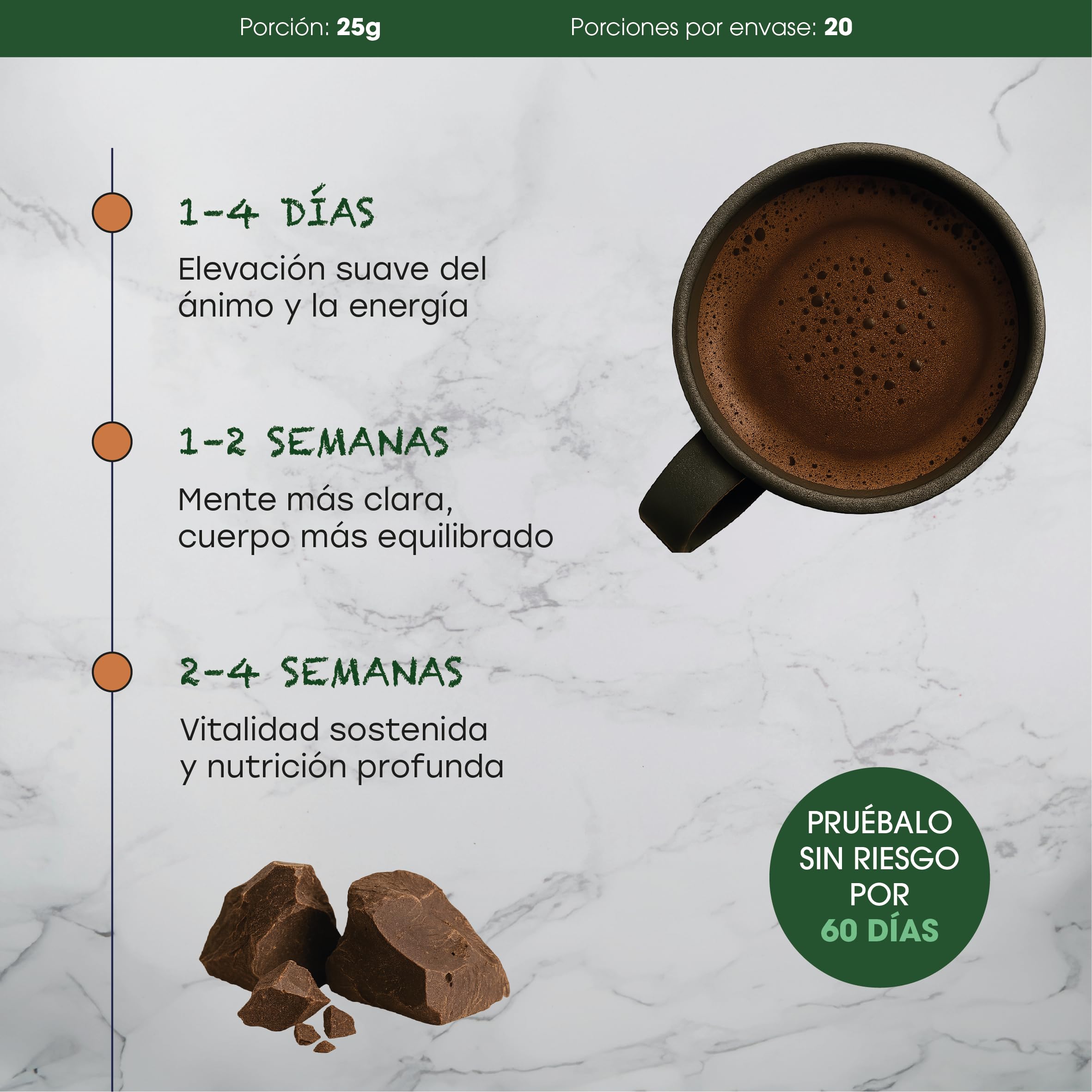 Pasta de Cacao Ceremonial Ecuatoriano 500 g – Grano Nacional – El Chocolate para Beber Más Antiguo del Mundo – Bloque de Cacao Ceremonial Puro