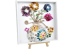DIY Mosaic Vase Painting Kit: Craft's Delight for Women