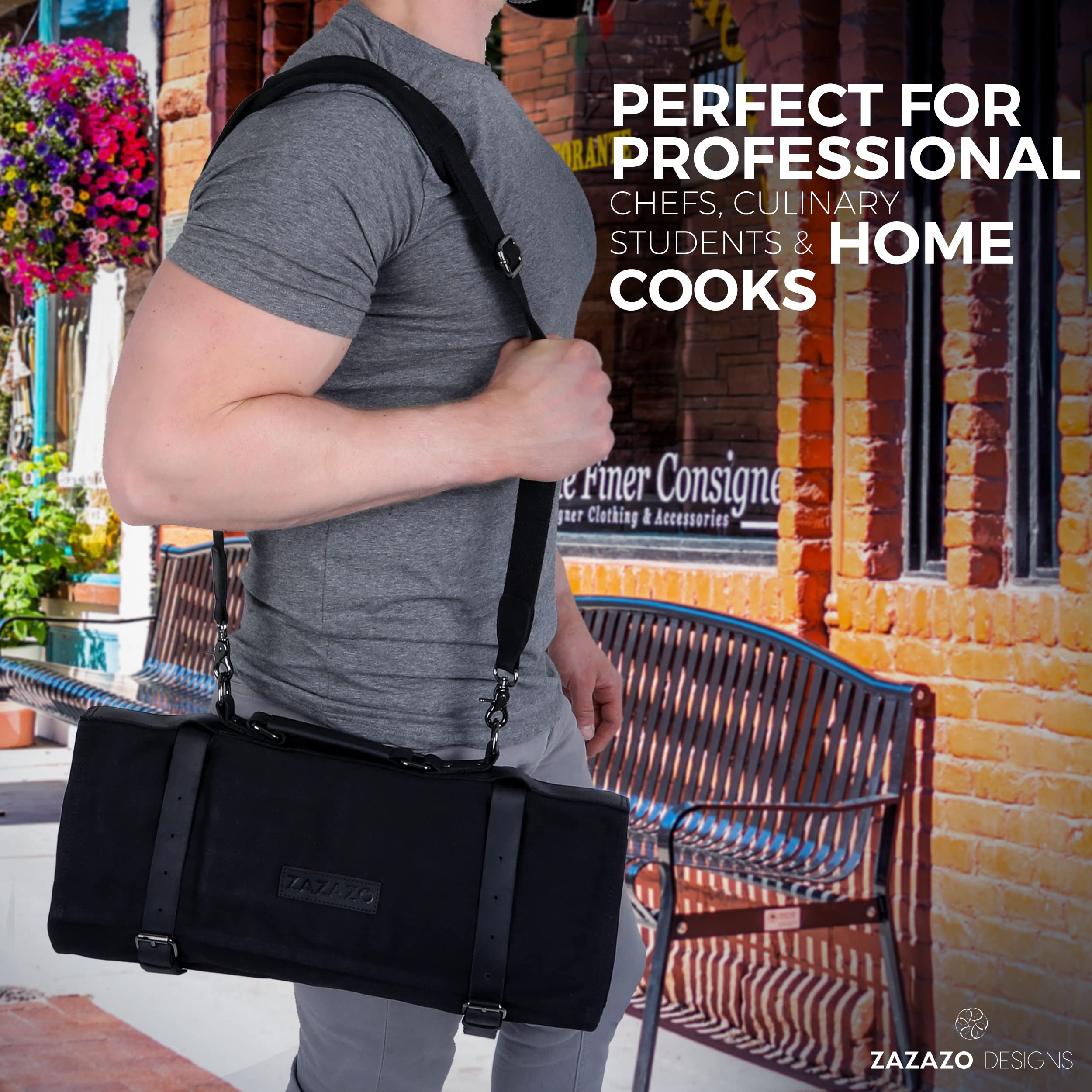 ZWTPGKRD Kochtasche Für Messer - 4 Fach Segeltuchtasche Für Köche