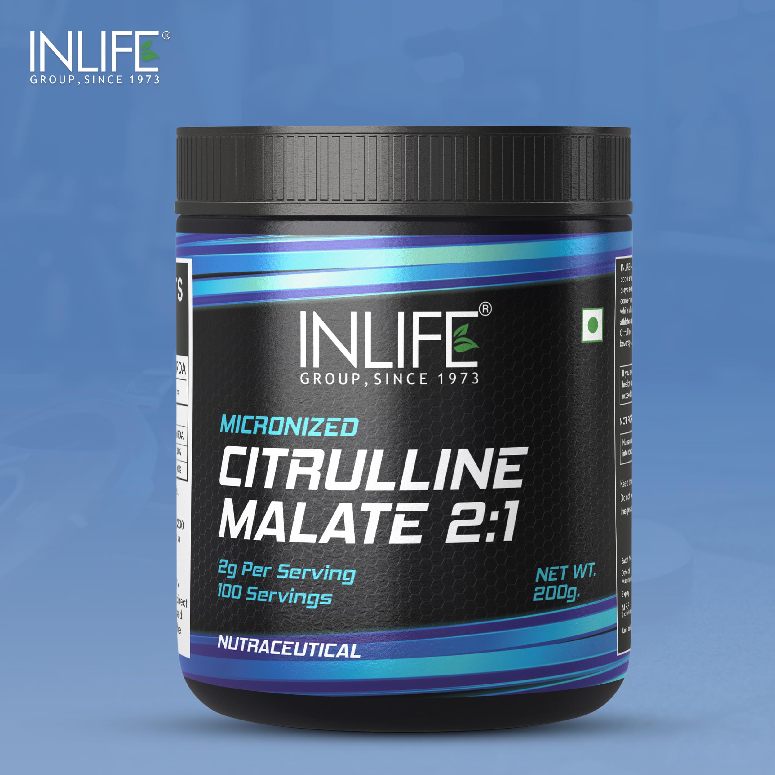 INLIFE Micronized Citrulline Malate 2:1 Supplement, 2g, 200g, 100 Servings 4