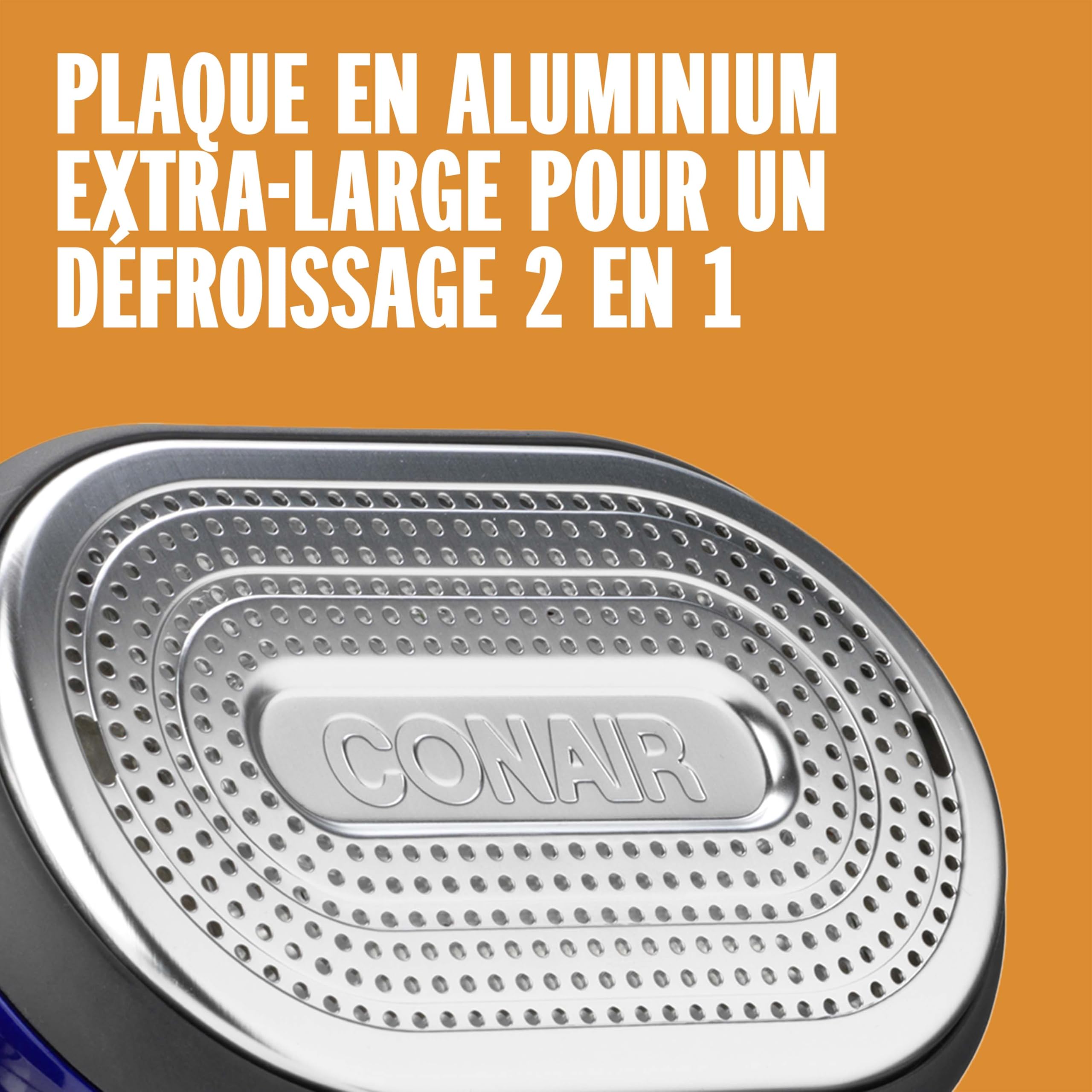 Conair-GS108E-Défroisseur & fer à repasser à vapeur portable-Steam & Iron Turbo 2en1-1840W-Prêt en 10 secondes-4 réglages de vapeur avec fonction Turbo pour tous types de textile-4 accessoires inclus