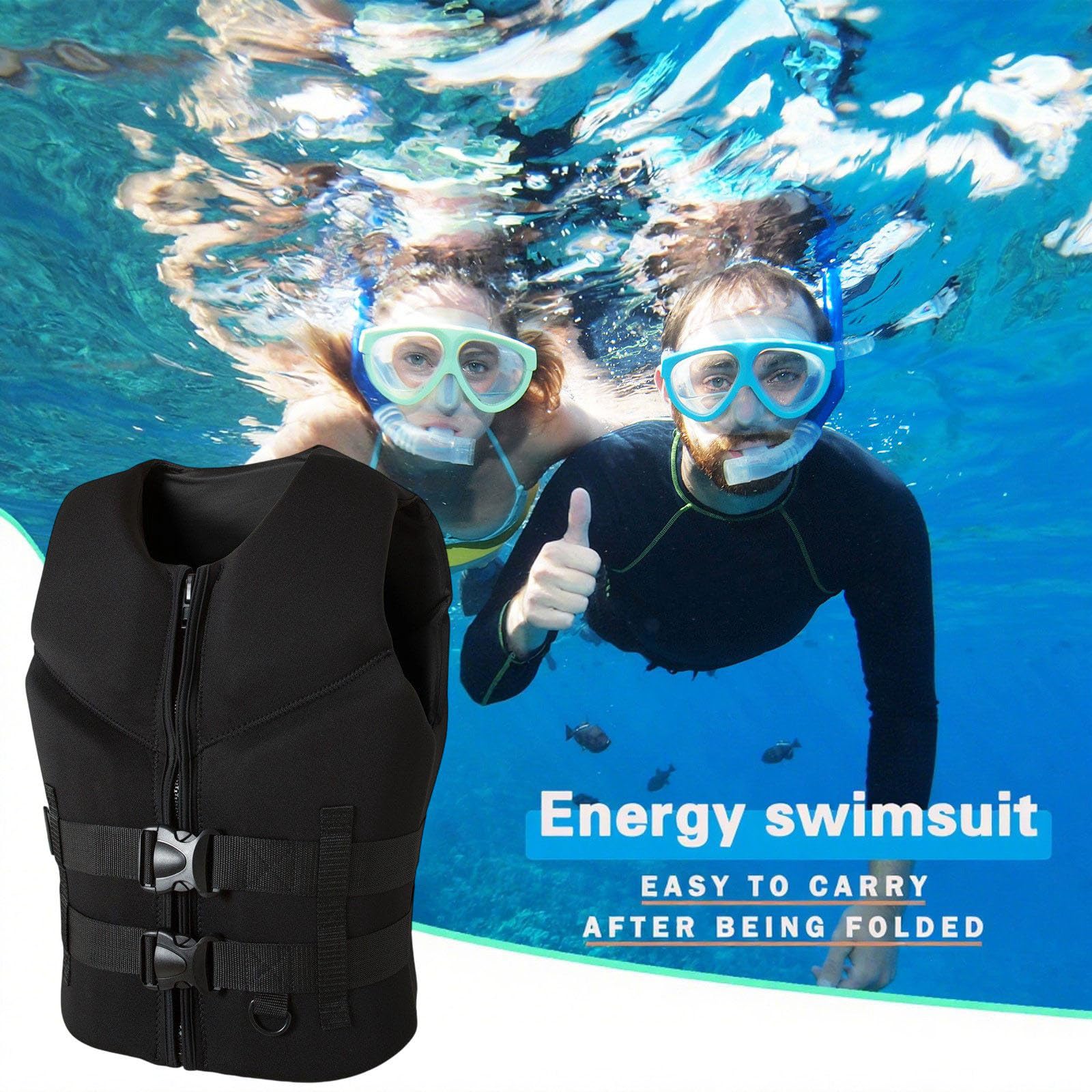 Giubbotto di Salvataggio Professionale Alta Galleggiabilità per Adulti attività Nautiche e Motoscafi Sicurezza Costume da Bagno Donna Intero Top Bikini