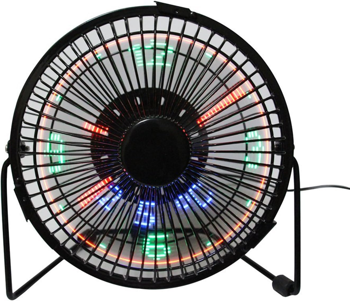 6inch Counter LED Programmable DIY Messages Cooling Fan,Desk USB LED Clock Fan (MRF-002)