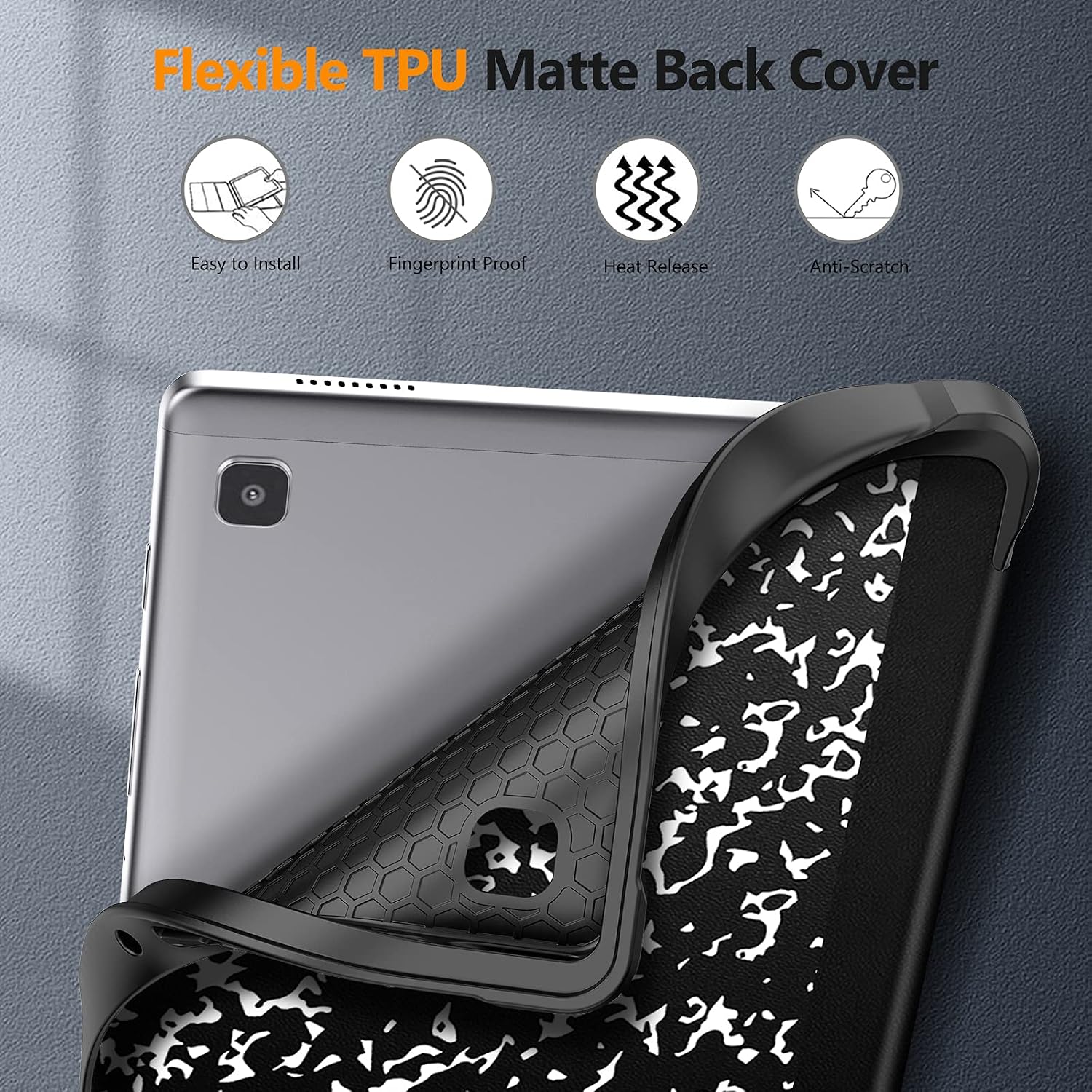 Fintie Slim Case for Samsung Galaxy Tab A7 Lite 8.7 Inch 2021 Model (SM-T220/T225/T227), Shockproof Kids Friendly Soft TPU Smart Stand Back Cover, Composition Book