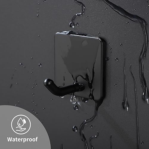 Vista 15 de DELITON - Ganchos adhesivos para colgar ropa, toallas, sombreros en el baño o la cocina, acero inoxidable SUS 304, plata Plateado