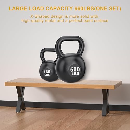 Miniatura 8 de Patas de metal para mesa de café de 16 pulgadas, patas de banco con forma de diamante, patas de escritorio resistentes, patas de mesa auxiliar de