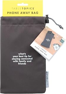 TableTopics Phone Away Bag (Connect): Hide Distracting Phones for Quality Family Time, Screen-Free Bonding, Meaningful Unplugged Moments
