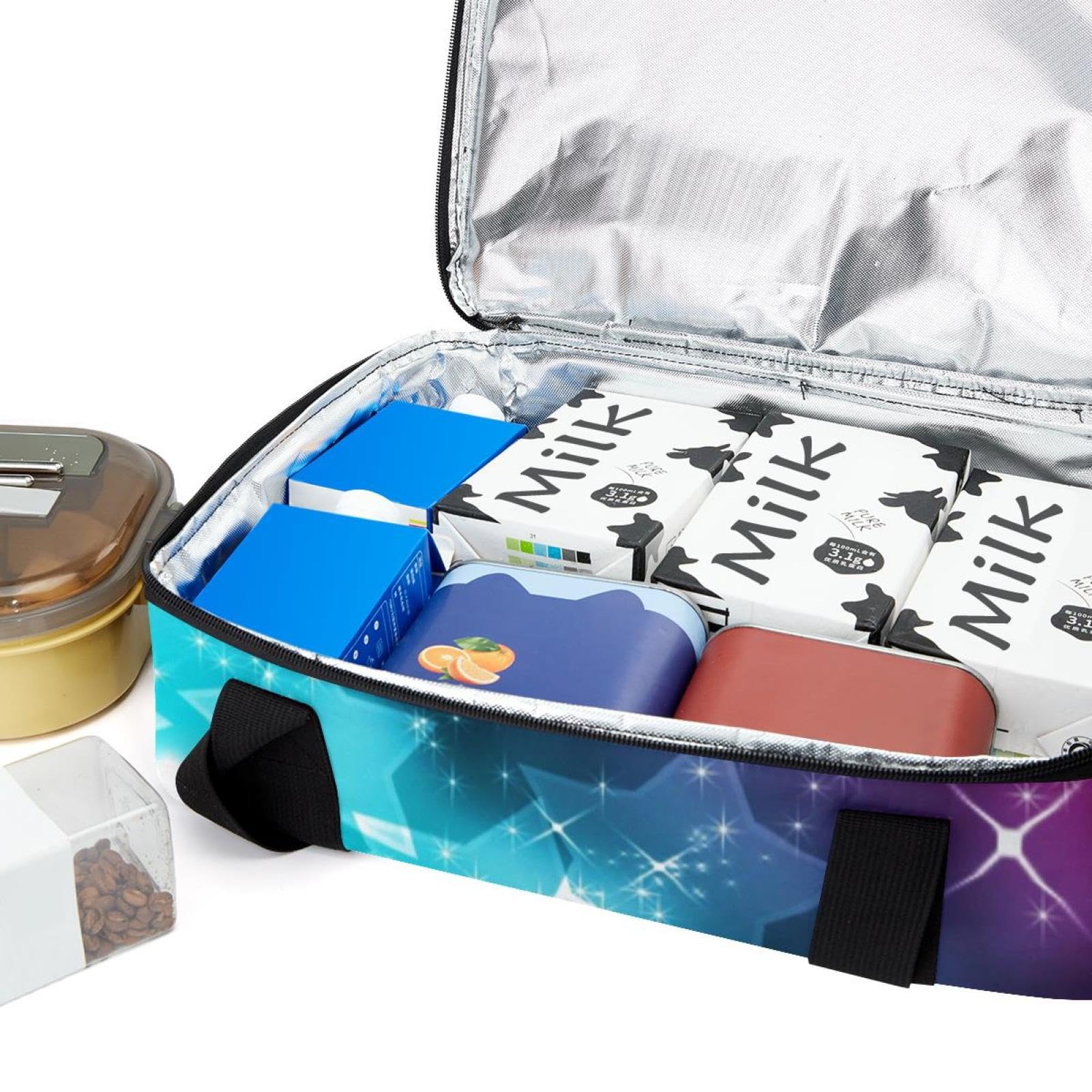 Amazon | 保冷バッグ、ランチバッグ二層クーラーバッグ、ギャラクシー