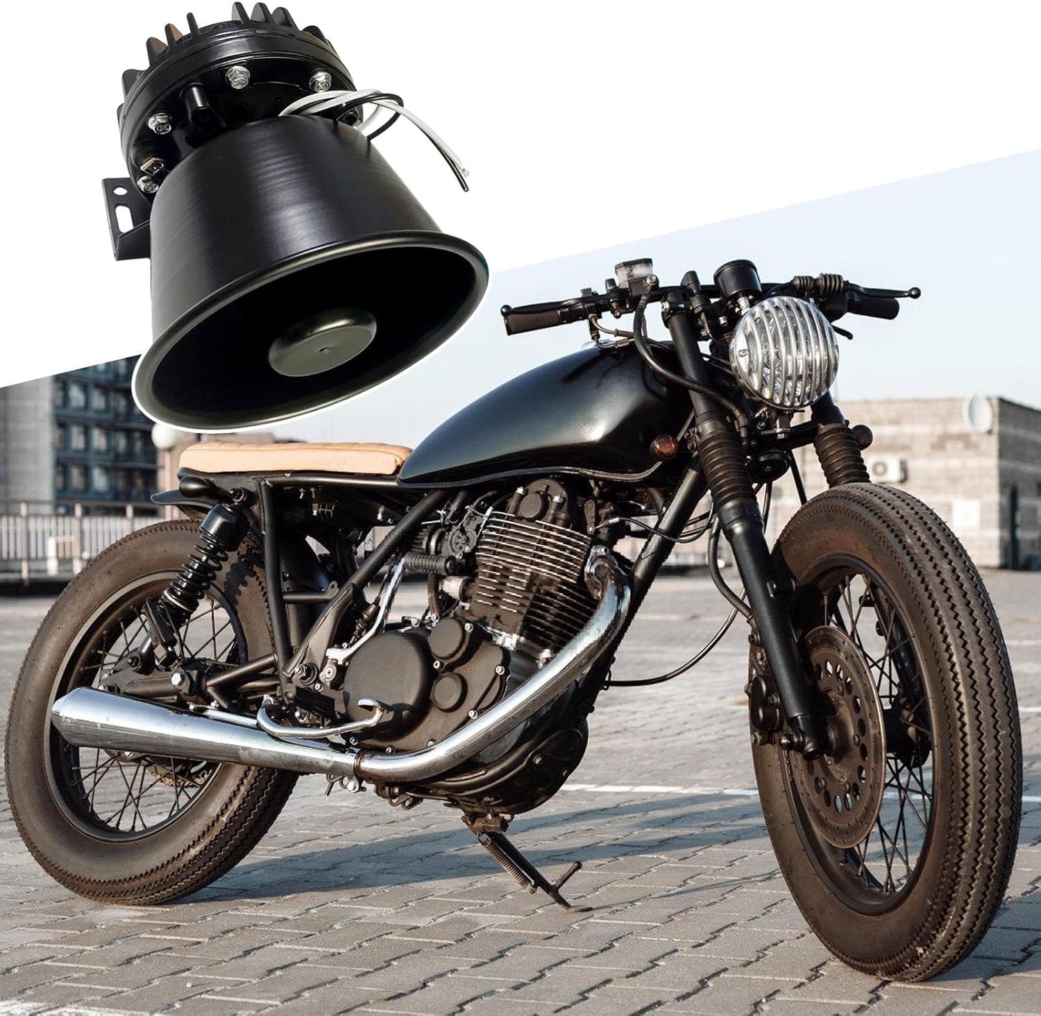 12V Automotive Horn with Aluminum Housing and 400W Output for Cars Motorcycles Car