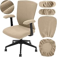 Vista 20 de Tallew Juego de 4 Fundas para Silla de Oficina, Fundas Universales Elásticas para Computadora, Fundas Protectoras Estirasbles para Asiento de Silla