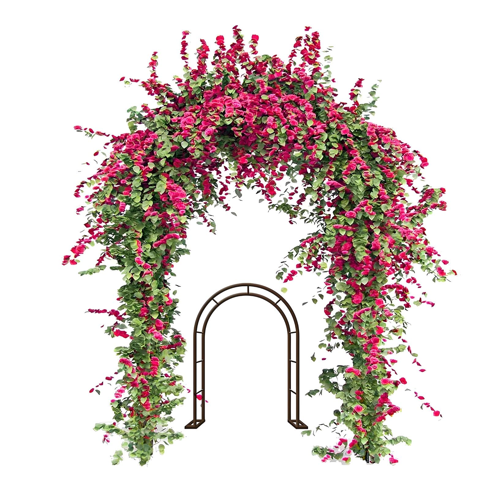 Metall-Gartenbogen für Kletterpflanzen, Hochzeit, Spalier, Rahmen, 200 x 230 cm, Stützgestell für Reben, Outdoor-Dekoration, Rosenbögen, braun, Gartenparty-Dekoration