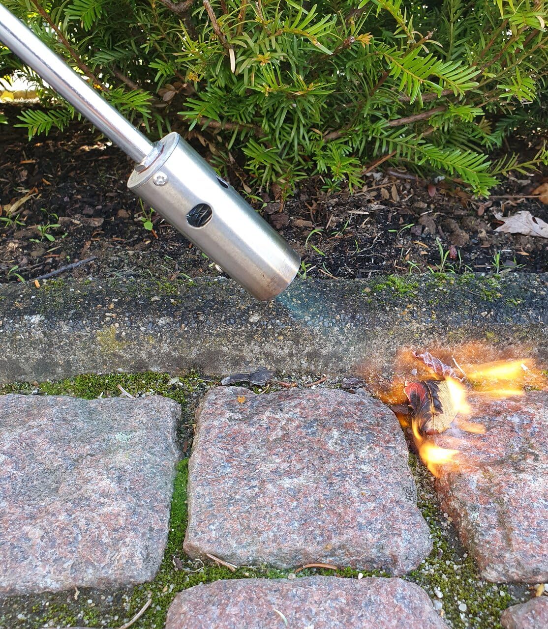ROTHENBERGER Quemador de malas hierbas industrial, quemador de gas con encendido piezoeléctrico, quemador de llama regulable, encendedor de barbacoa (sin gas) 1500003637