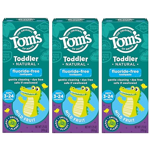 Miniatura 7 de Pasta de dientes en gel sin fluoruro para niños marca Tom's of Maine, 3 Count