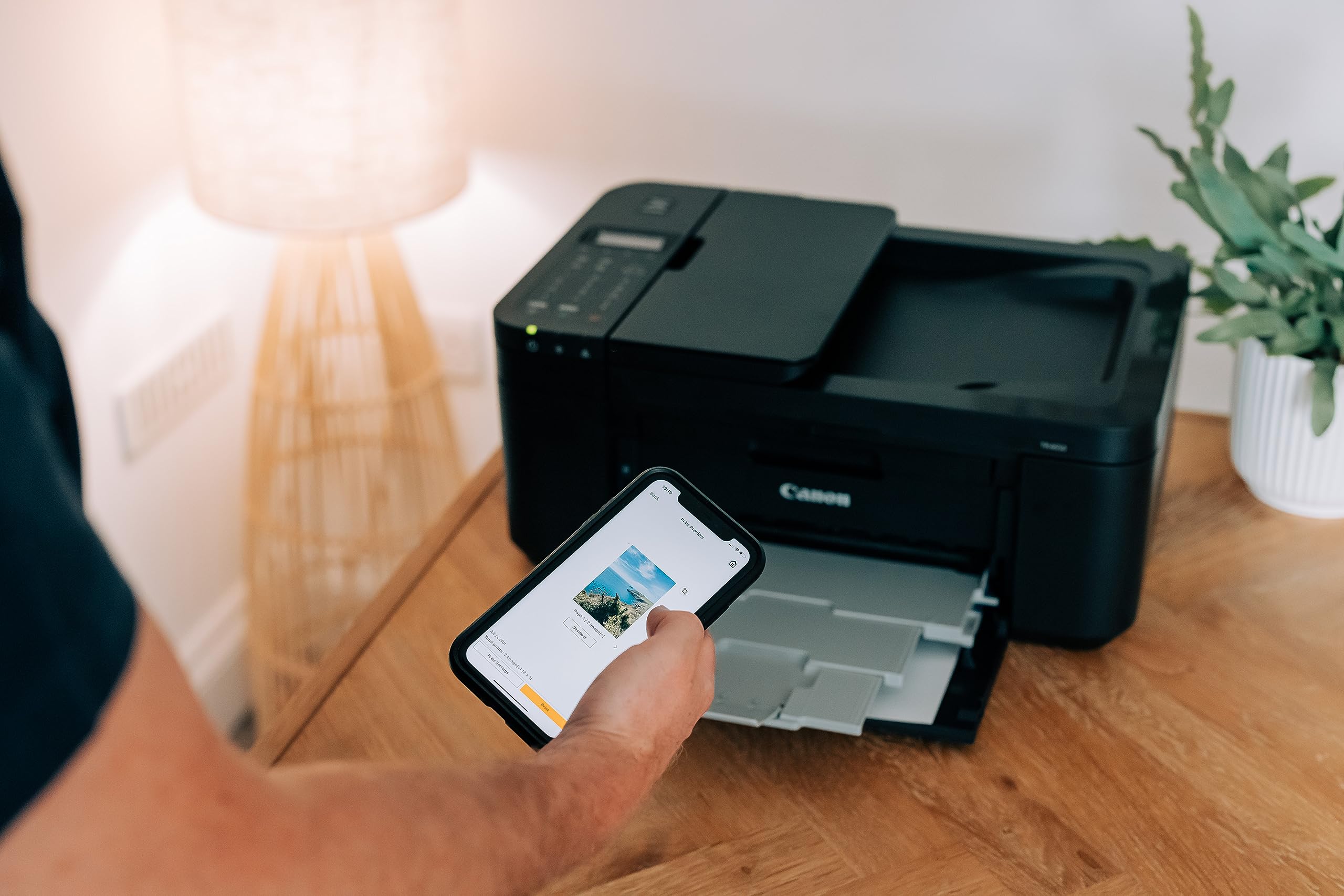 Canon Impresora Multifuncional PIXMA TR4650 Negra WiFi de inyección de Tinta con Fax y ADF