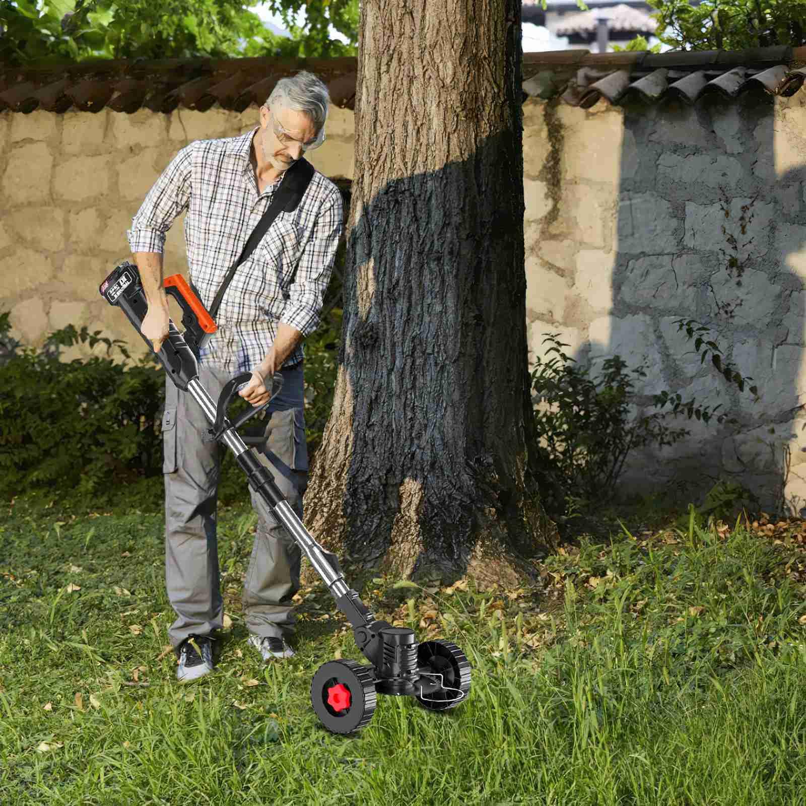 Débroussailleuse électrique, Débroussailleuse à Batterie, Batterie 21 V, Coupe-bordures