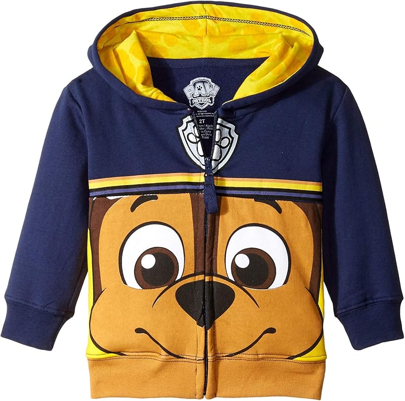 PAW Patrol Boys' Toddler Character Big Face Zip-up Hoodies