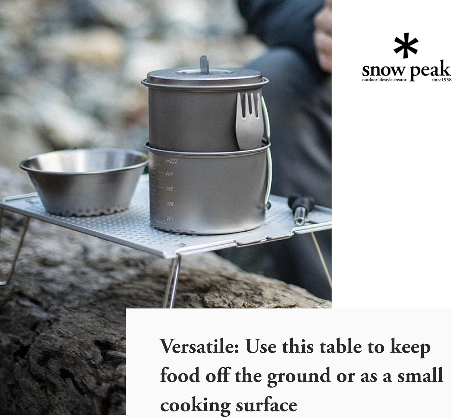  Peak OZEN オゼン Snow Peak - Ozen Solo Backpacking Table: Overview, Set Up