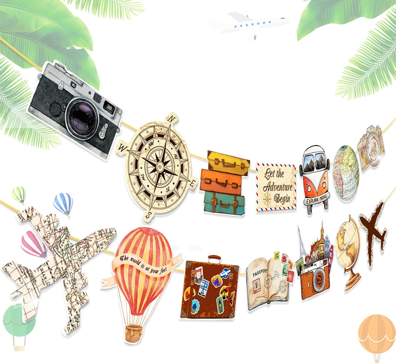 Vintage Adventure Awaits Party Decorations Travel Birthday Decorations