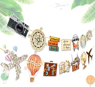 Vintage Adventure Awaits Banner Travel Party Supplies Adventure Begin Garland for Birthday Graduation Retirement Farewell Going Away Bachelorette Party Decor Supplies