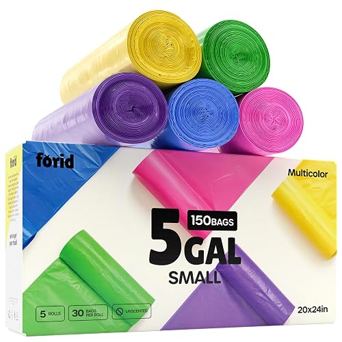 FORID Small Garbage Bags - 5 Gallon, Trash Can Liner