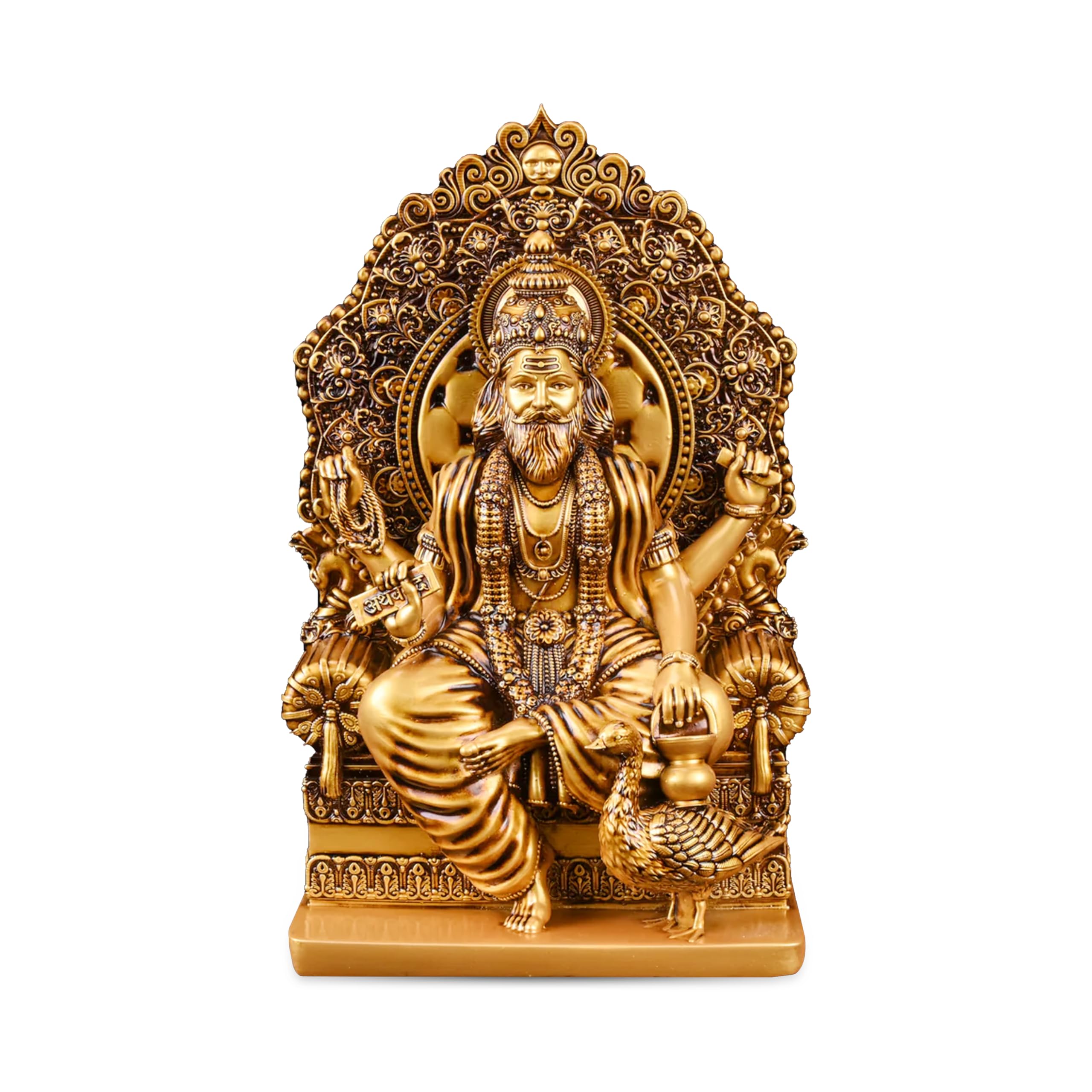 Artarium Resin Lord Vishwakarma Idol Brahma Ji Murti Bhagwan Vishwakarma Murti for Car Dashboard and Home Decor (Vishwakarma Ji 4 Inch)-image-17