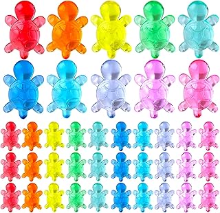 Niceup 130pcs Small Turtle Resin Animals Figurines 0.6in Math Counter Toys Tiny Cute Trinkets Plastic to Hide for Party DIY Decoration Classroom Rewards Party Favors Vase Fillers